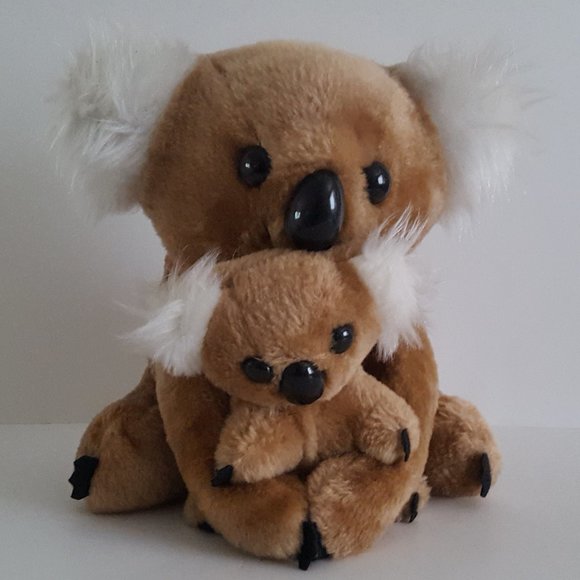 Koala Bear Mother and Joey Plush Stuffed Animal Vintage '70's - Picture 3 of 13